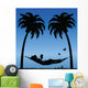 Woman Reading in a Hammock Wall Mural