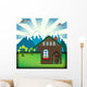 Mountain cabin Wall Mural