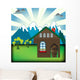 Mountain cabin Wall Mural