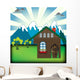 Mountain cabin Wall Mural