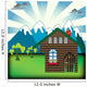 Mountain cabin Wall Mural