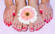 woman feet and hands Wall Mural