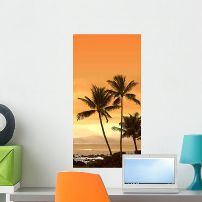 Palm Beach Wall Decal shown on a wall