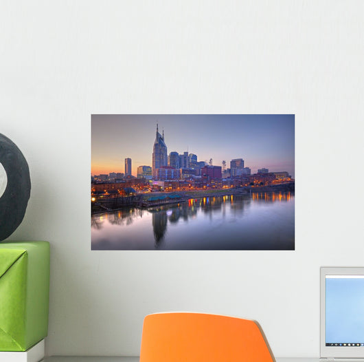Skyline Nashville Tennessee Sunset Wall Decal