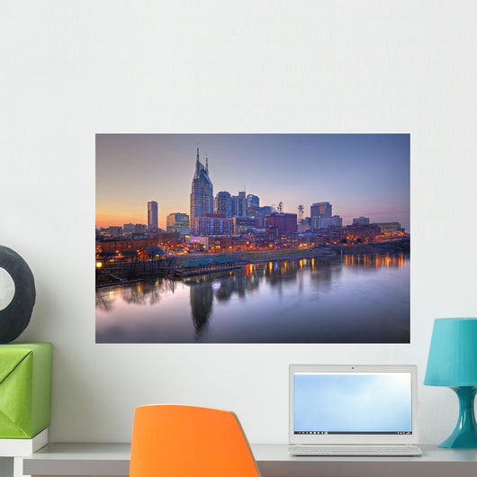 Skyline Nashville Tennessee Sunset Wall Decal