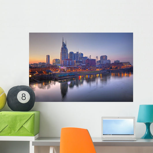 Skyline Nashville Tennessee Sunset Wall Decal