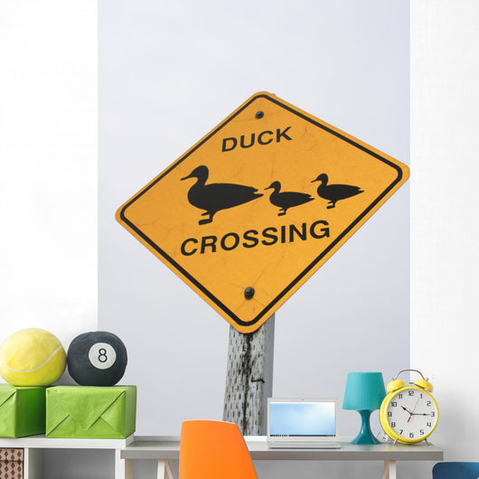 Verkehrsschild Duck Crossing USA Wall Mural