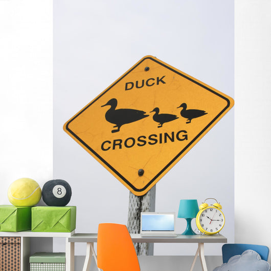 Verkehrsschild Duck Crossing USA Wall Mural