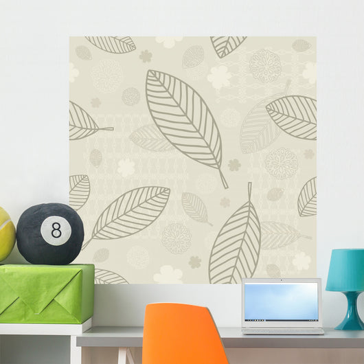 Leaves Background Wall Mural