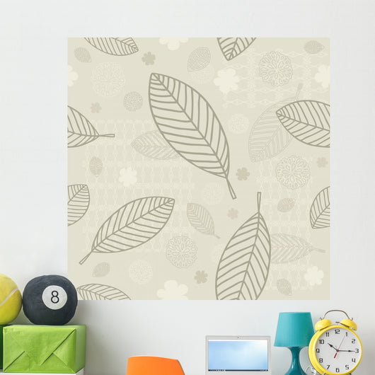 Leaves Background Wall Mural