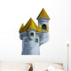Grey Cartoon Castle Tower Wall Decal