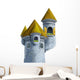 Grey Cartoon Castle Tower Wall Decal