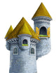 Grey Cartoon Castle Tower Wall Decal
