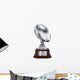 Silver American Football Trophy Wall Decal
