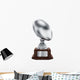 Silver American Football Trophy Wall Decal