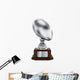 Silver American Football Trophy Wall Decal