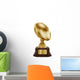 Gold American Football Trophy Wall Decal