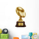 Gold American Football Trophy Wall Decal