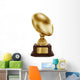 Gold American Football Trophy Wall Decal