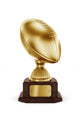 Gold American Football Trophy Wall Decal