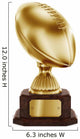 Gold American Football Trophy Wall Decal