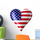 Heart with American Flag Wall Decal