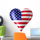 Heart with American Flag Wall Decal