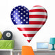 Heart with American Flag Wall Decal