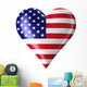 Heart with American Flag Wall Decal