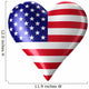 Heart with American Flag Wall Decal