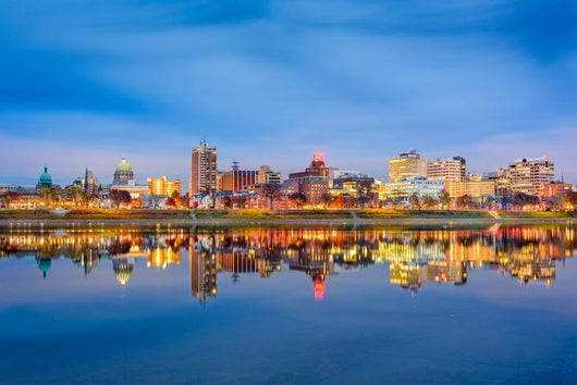 Harrisburg Pennsylvania USA Skyline Wall Decal