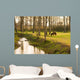Pony Grazing in Rural Setting Wall Mural