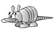 Cartoon Armadillo Wall Decal