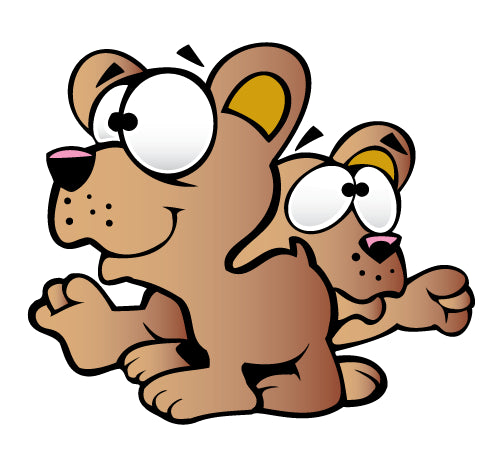 Cartoon Bear cubs Wall Decal