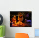 Night Shot of a Nativity Scene Wall Mural