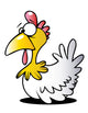 Cartoon White Chicken Wall Decal