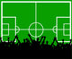spielfeld mit fussballfans Wall Mural