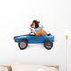 Hund Mit Rennfahrer Kappe Wall Decal