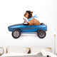 Hund Mit Rennfahrer Kappe Wall Decal