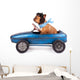 Hund Mit Rennfahrer Kappe Wall Decal