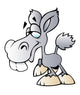 Cartoon Donkey Wall Decal