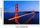 Golden Gate Bridge at night Wall Mural