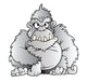 Cartoon Gorilla Wall Decal