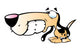 Cartoon Hound dog Wall Decal