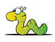 Cartoon Inchworm Wall Decal