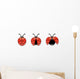 Three Lady Bugs Wall Stickers