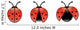 Three Lady Bugs Wall Stickers