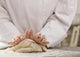 Chef kneading dough. Wall Mural