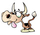 Cartoon Lil Cow Wall Decal