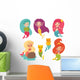 Mermaid Girls Wall Decal Sticker Set